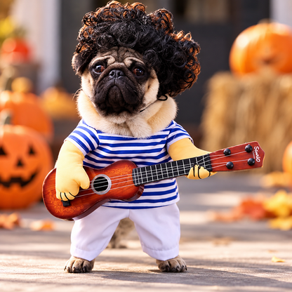 Pet Halloween Guitarist Costume